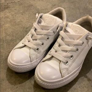 White leather Converse
